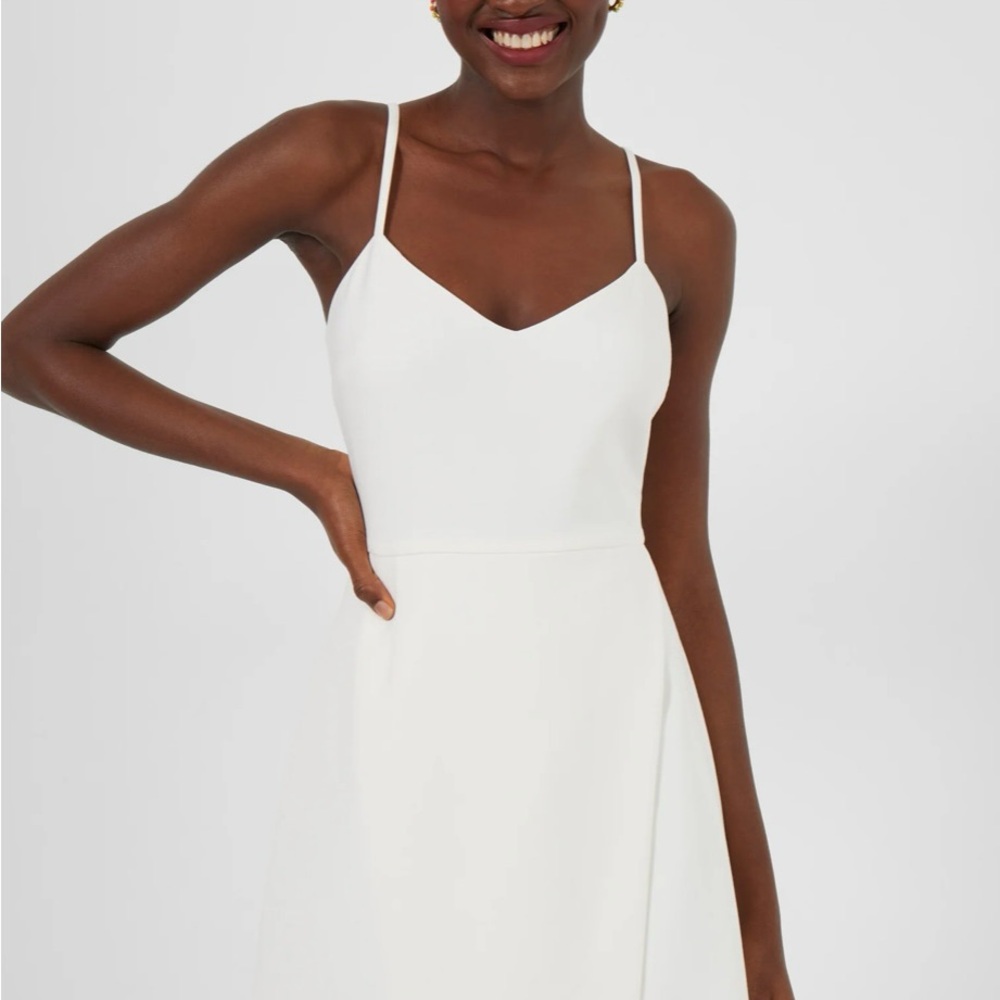 French Connection White Spaghetti Strap Mini Dress